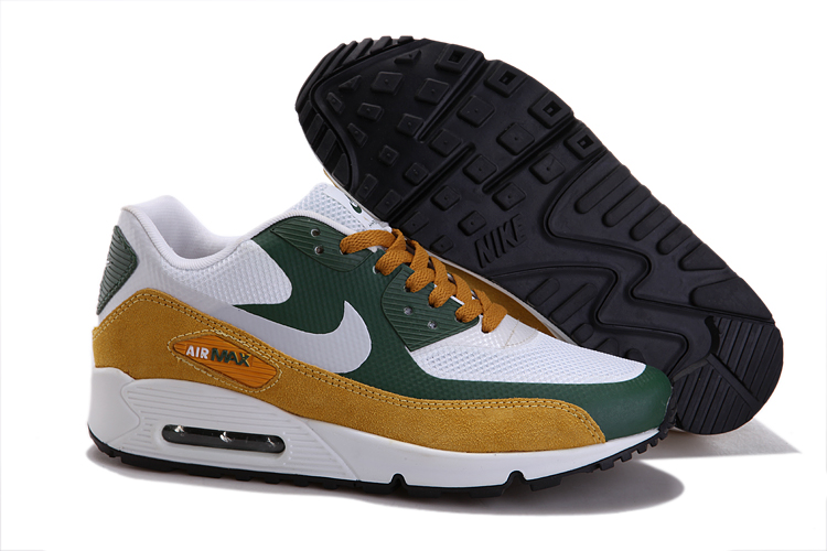 Nike Air Max Shoes Womens White/Blackish Green/Yellowish Brown O